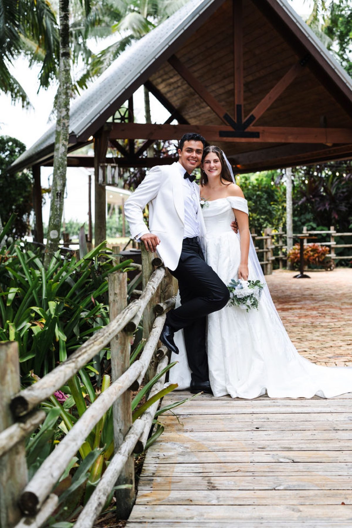 Leah & Jose's wedding surrounded by the estate landscape
